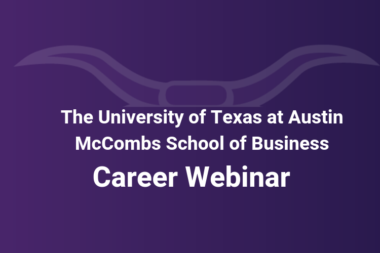 Career Webinar with Henry Yoshida for The McCombs School of Business